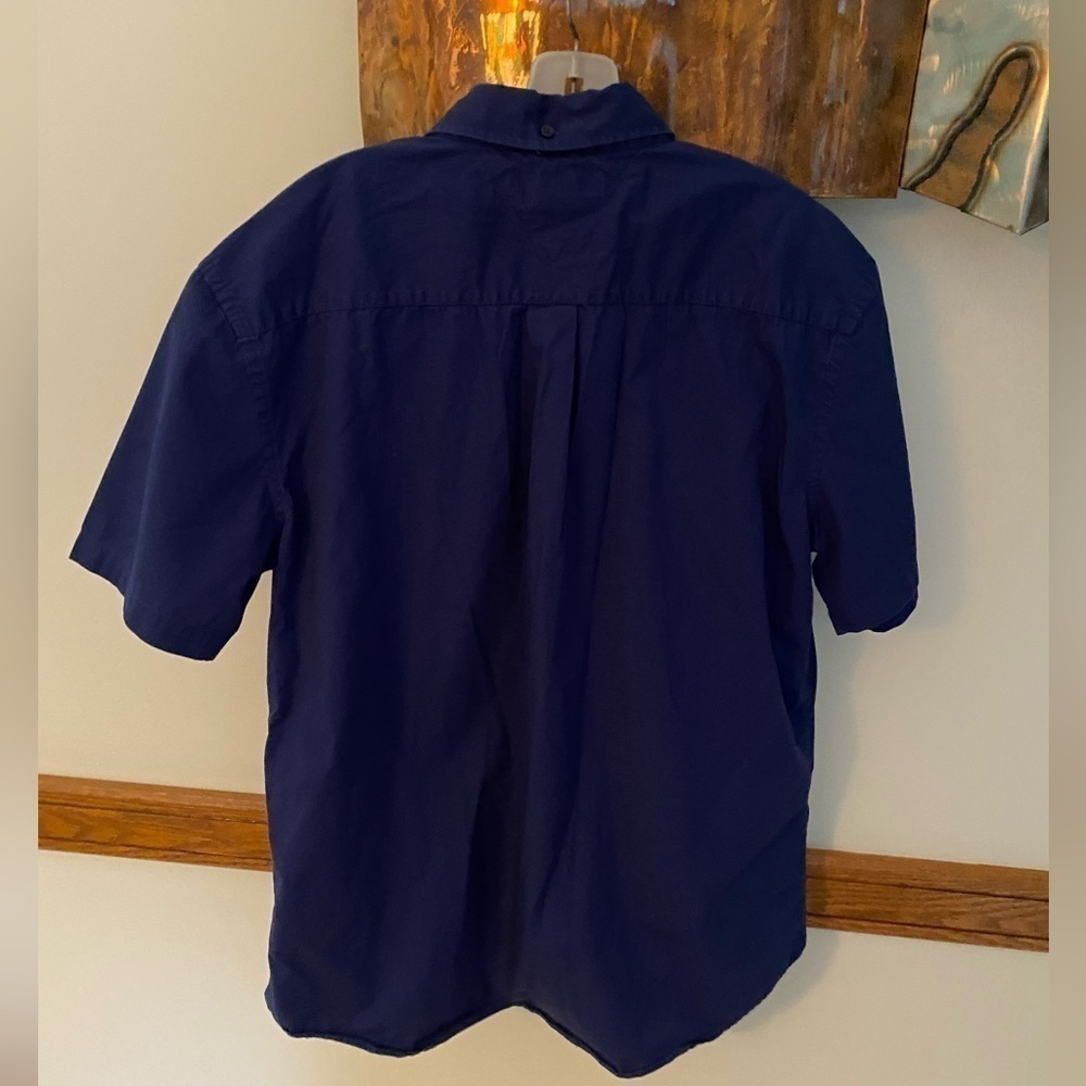 Tommy Hilfiger Navy Blue Short Sleeve Button up Size XL - Picture 2 of 6